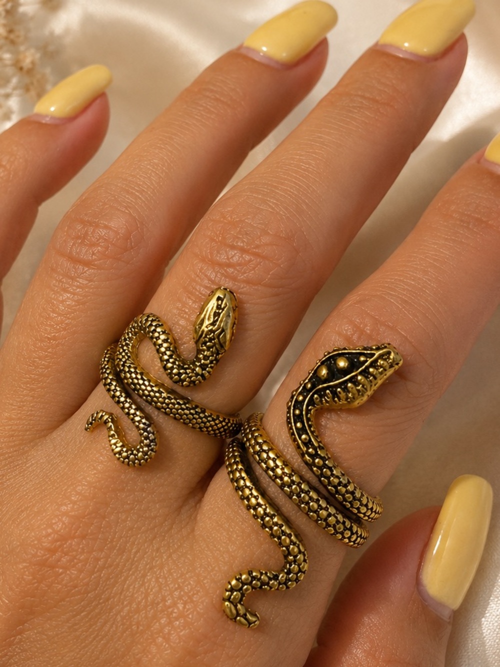 Gold Serpentine Snake wrap rings
